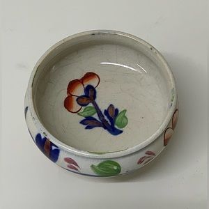Early 19th Century Gaudy Welsh GRAPE Pattern Miniature Pedestal Sugar Bowl